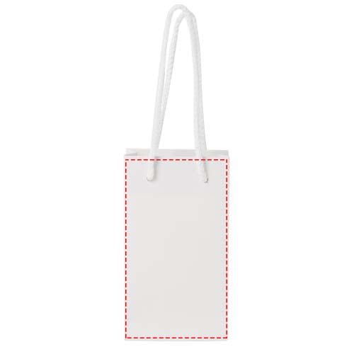 Handgemaakte 170 g/m2 integra papieren tas van met PP woven handgrepen - 9,5 x 4 x 17 cm