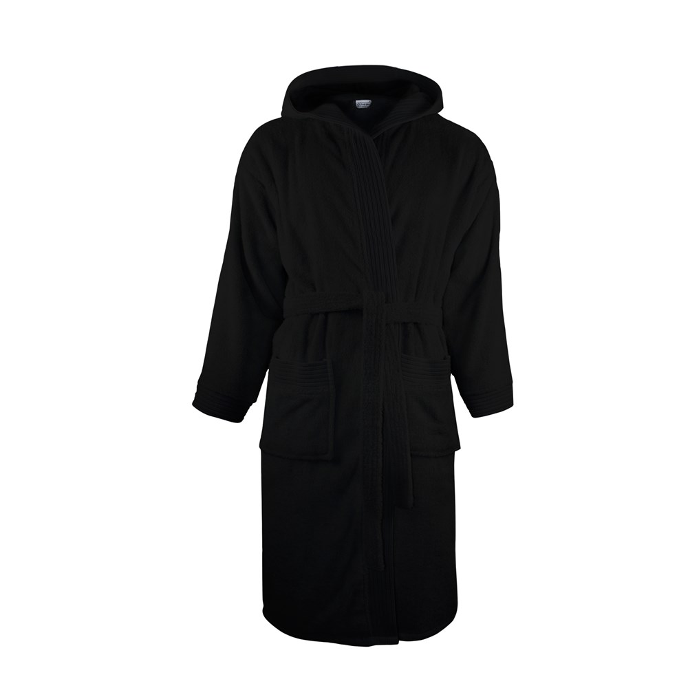 Bathrobe Hooded - Zwart