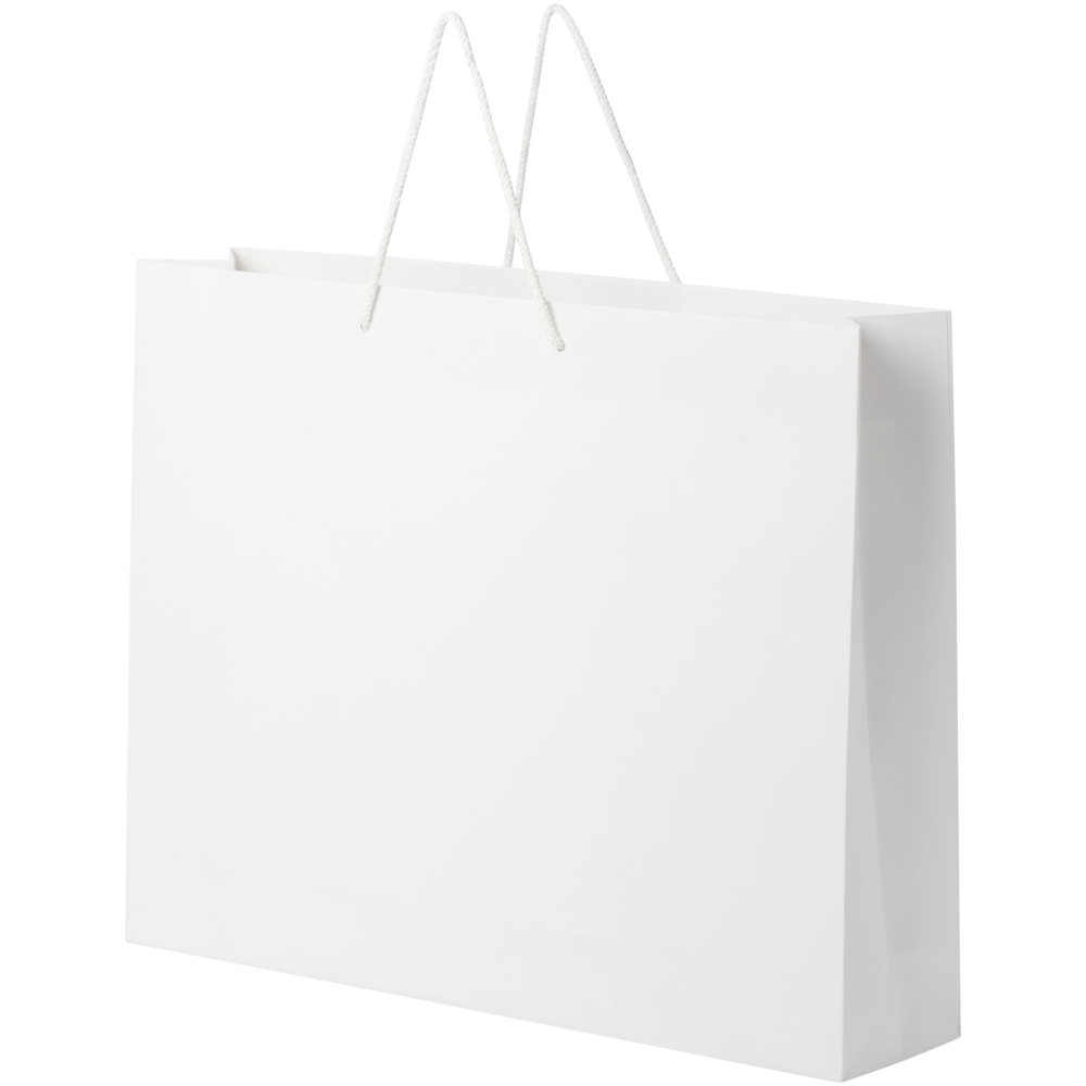 Handgemaakte 170 g/m2 integra papieren tas met PP woven handgrepen - 45 x 10 x 35 cm