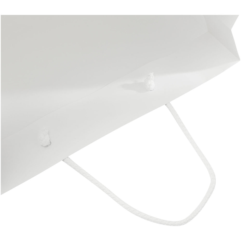 Handgemaakte 170 g/m2 integra papieren tas met PP woven handgrepen - 31 x 12 x 41 cm