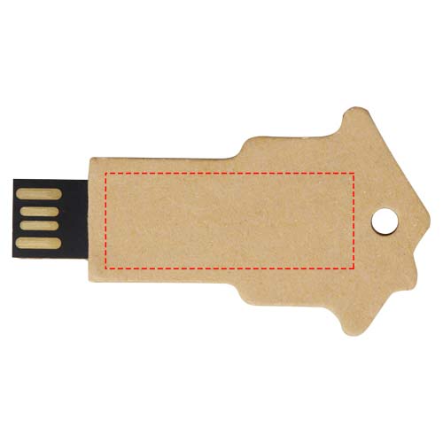 Huisvormige USB 2.0 van gerecycled papier