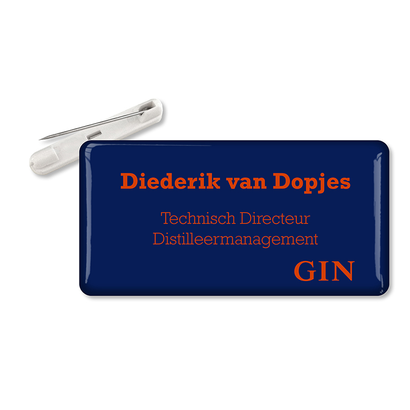 Naambadge Rechthoek 80 x 40 mm