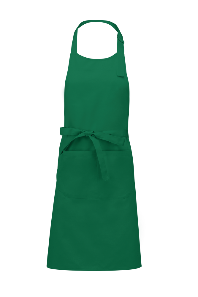 K885 - Katoenen schort met zak - Kelly Green