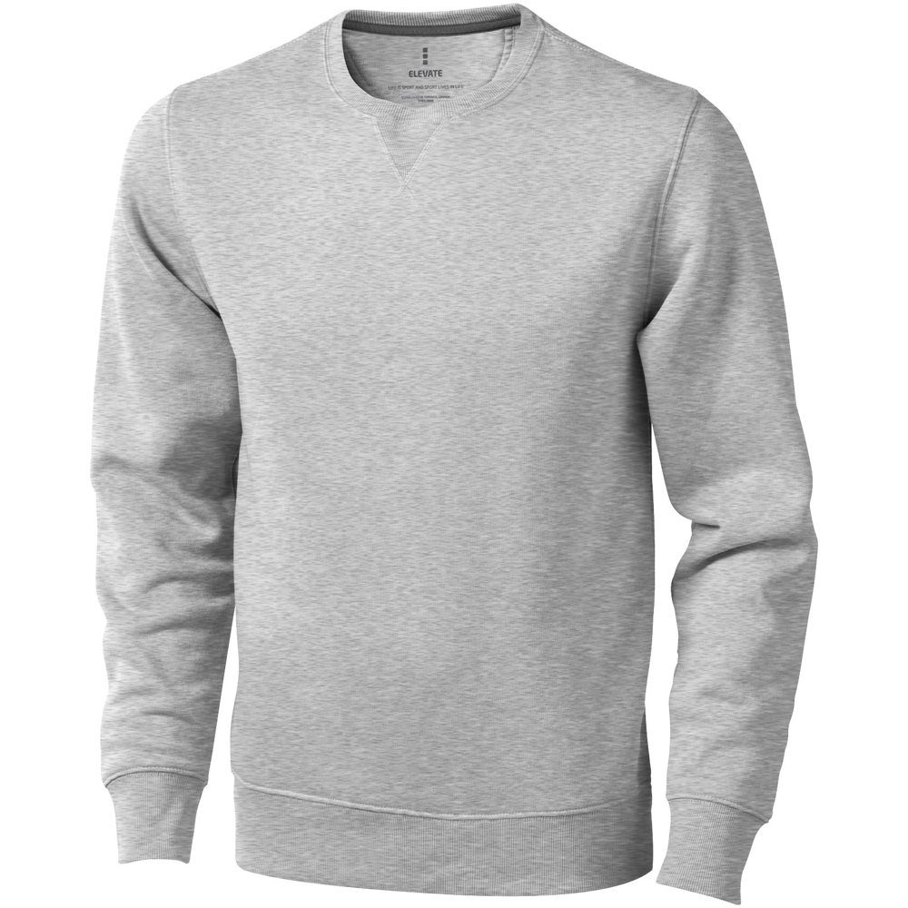 Arora unisex sweater met ronde hals - Grijs gemêleerd