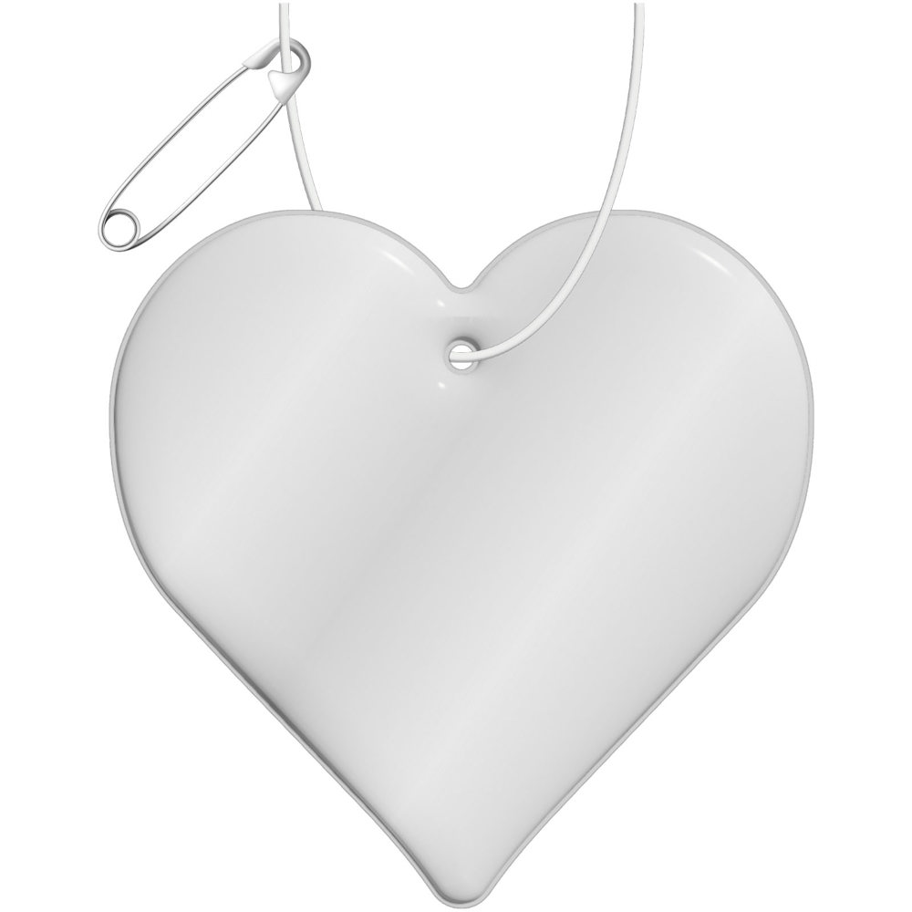 RFX™ H-09 reflecterende TPU hanger met hart - Wit