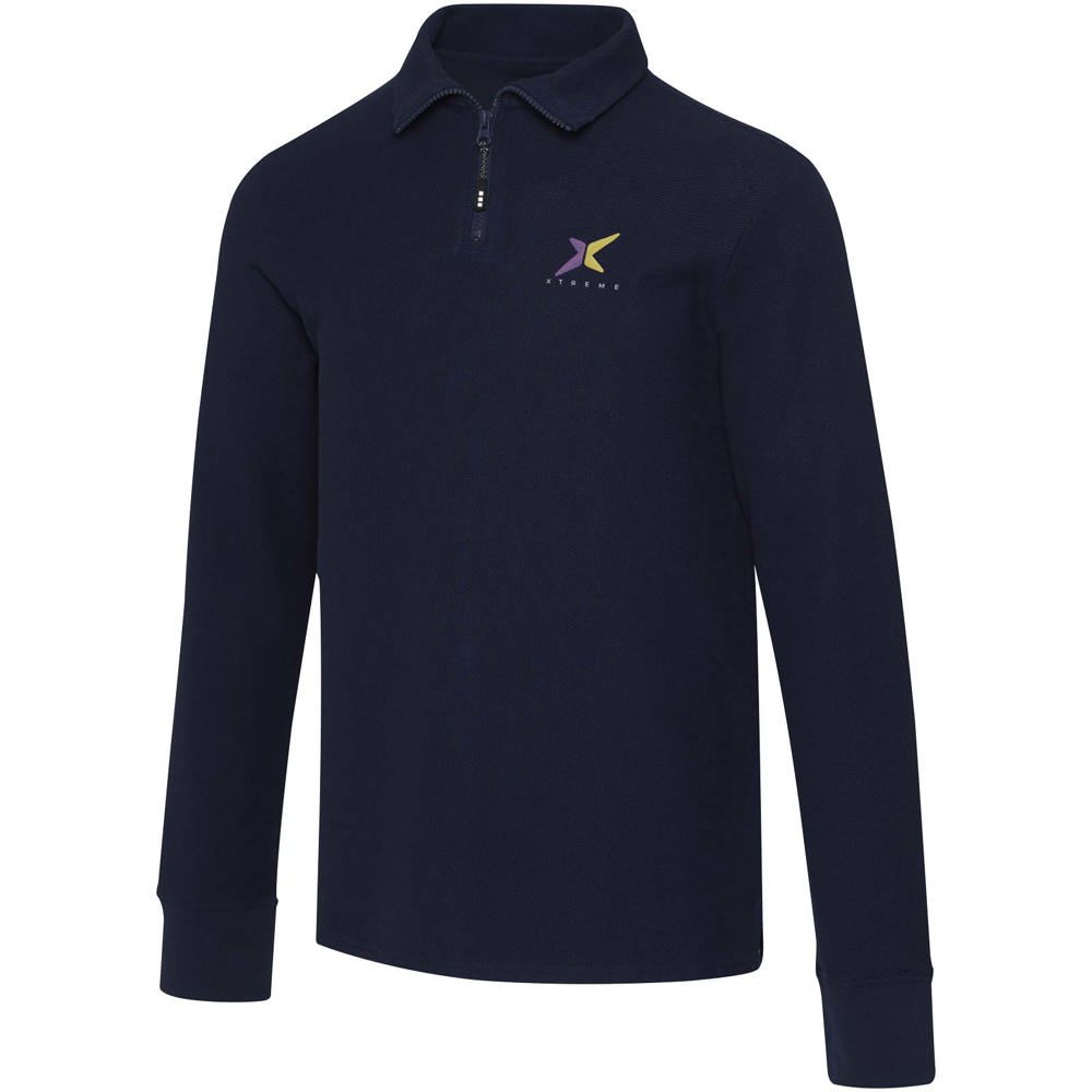 Apollo uniseks half-zip poloshirt met lange mouwen