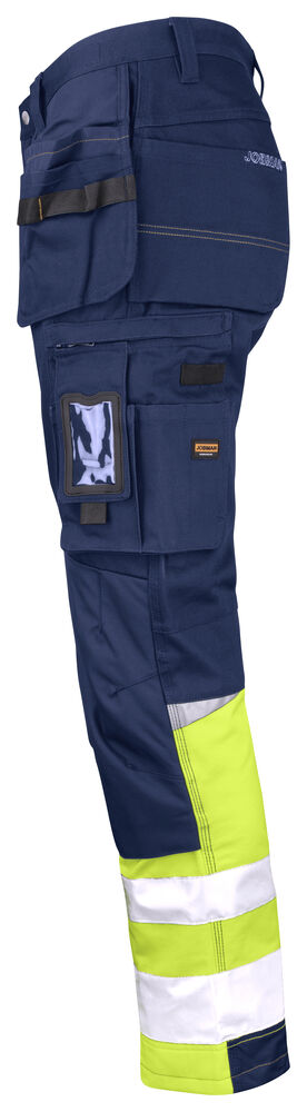 Jobman - 2297 Hi-Vis Trousers Cotton HP Navy/Geel C54