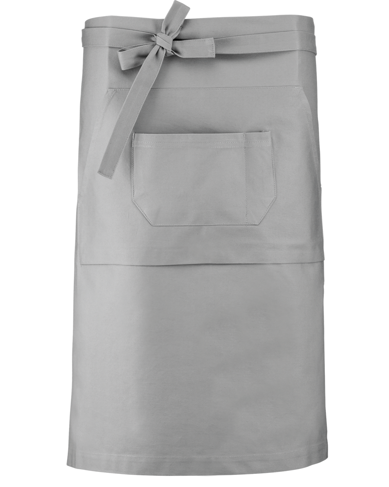 K887 - Katoenen lang schort - Light Grey