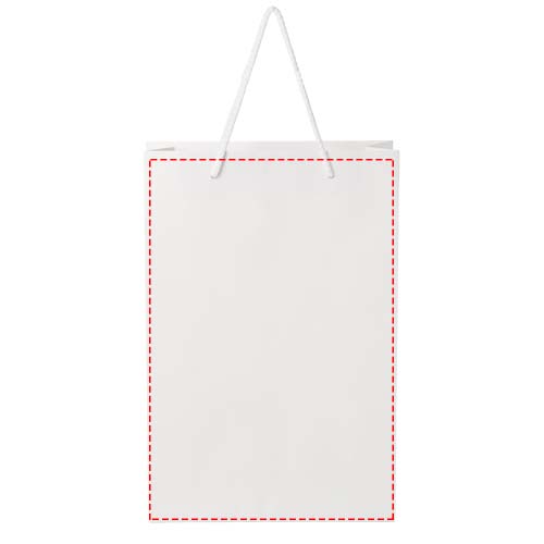 Handgemaakte 170 g/m2 integra papieren tas met PP woven handgrepen - 24 x 9 x 36 cm
