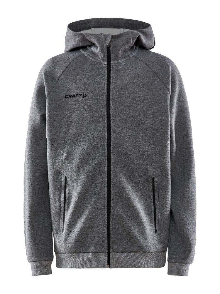 Craft - CORE Soul Full Zip Hood Jr - Dk Grey Melange