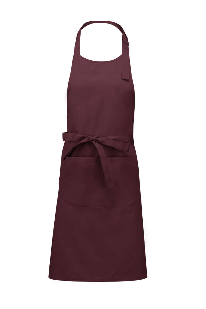 K885 - Katoenen schort met zak - Wine