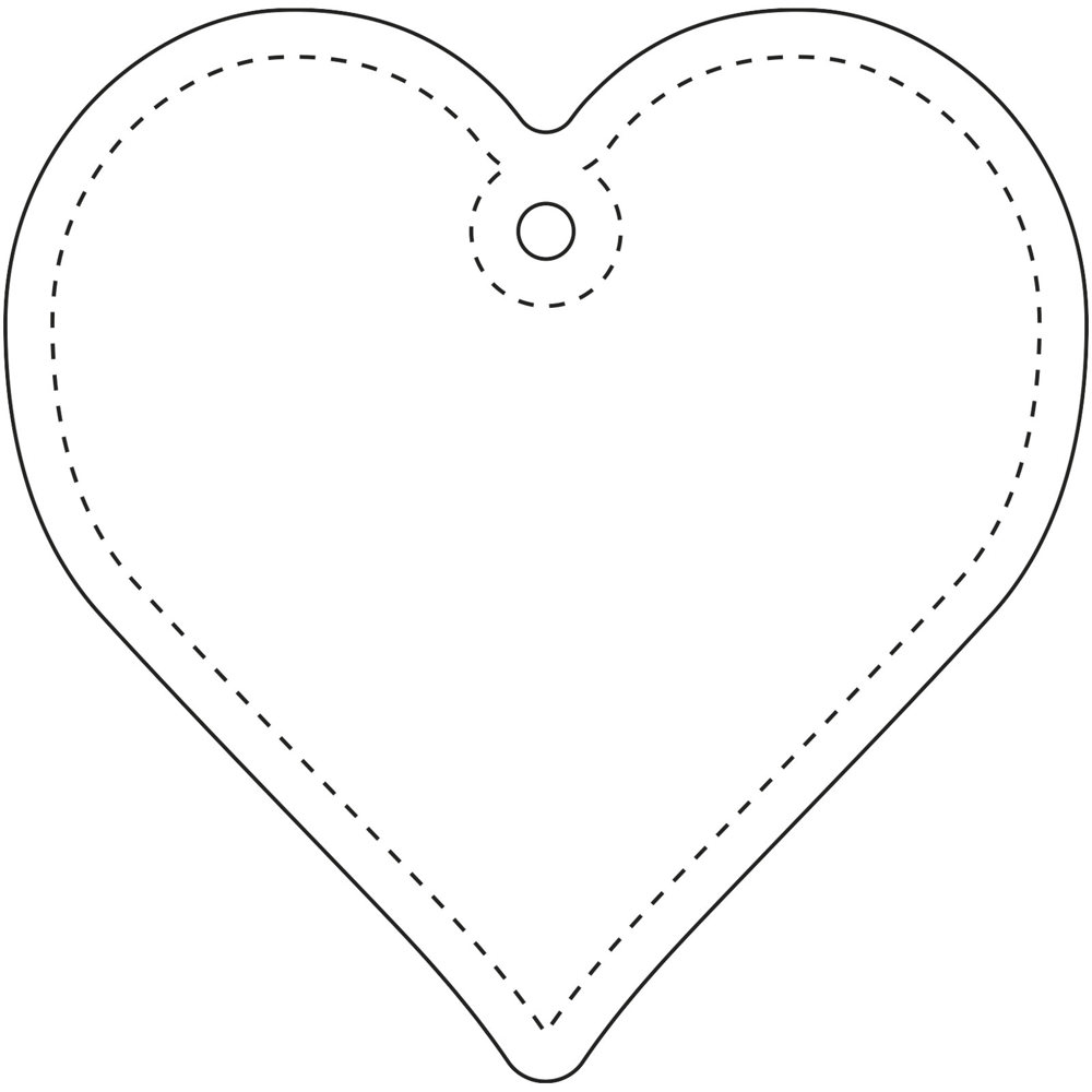 RFX™ H-09 reflecterende pvc hanger met hart