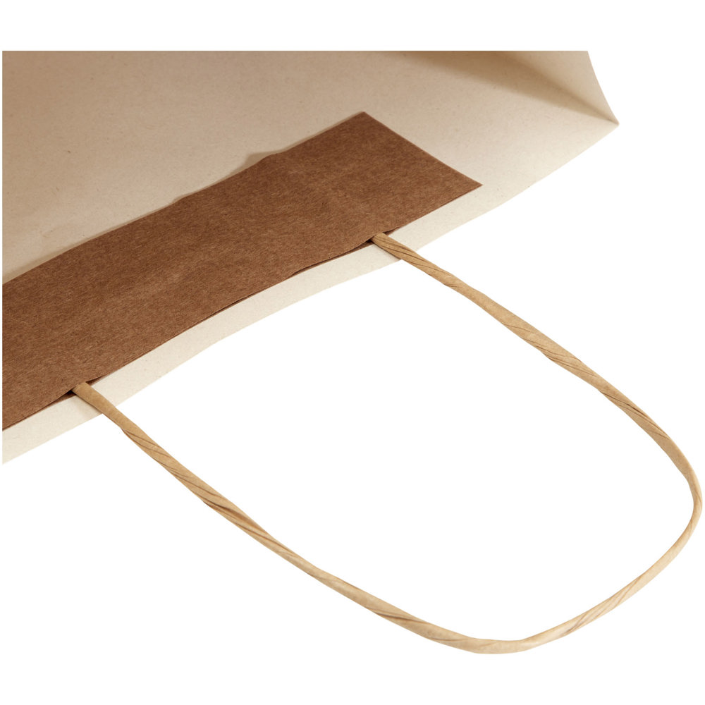 Papieren tas 150 g/m2 gemaakt van landbouwafval met gedraaide handgrepen - 24 x 9 x 32 cm