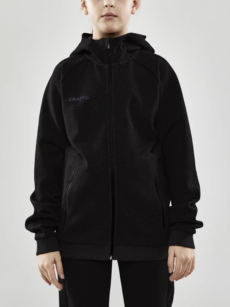 Craft - CORE Soul Full Zip Hood Jr Black 146/152