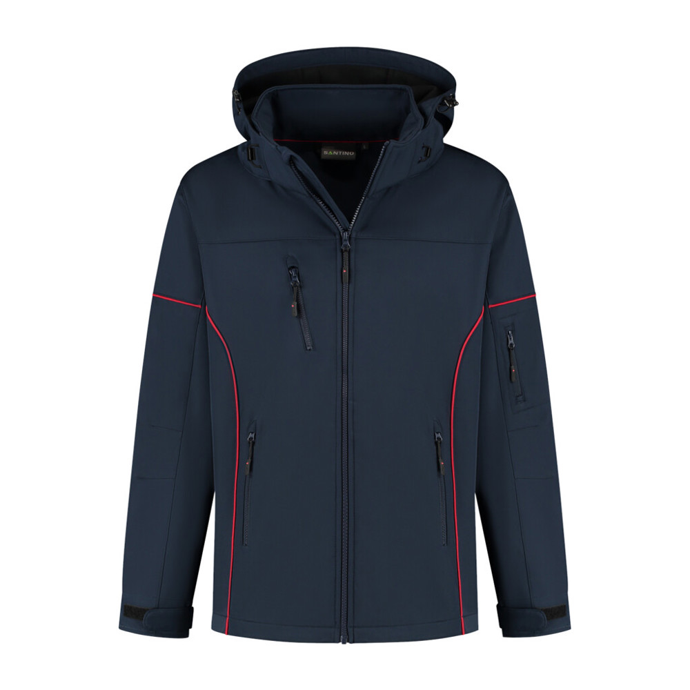 Santino Softshell Jacket Curtis - Real Navy / Red