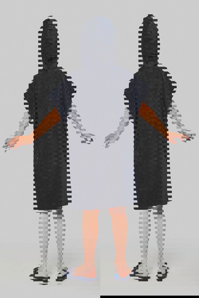 PA582 - Kinderponcho met capuchon van badstof