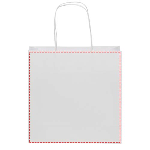 Papieren tas 120 g/m2 gemaakt van kraftpapier met gedraaide handgrepen - 24 x 9 x 24 cm