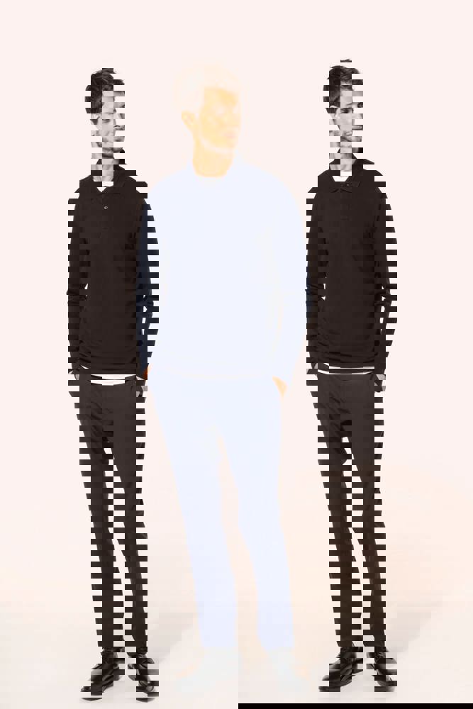 PK202 - Supima® herenpolo lange mouwen