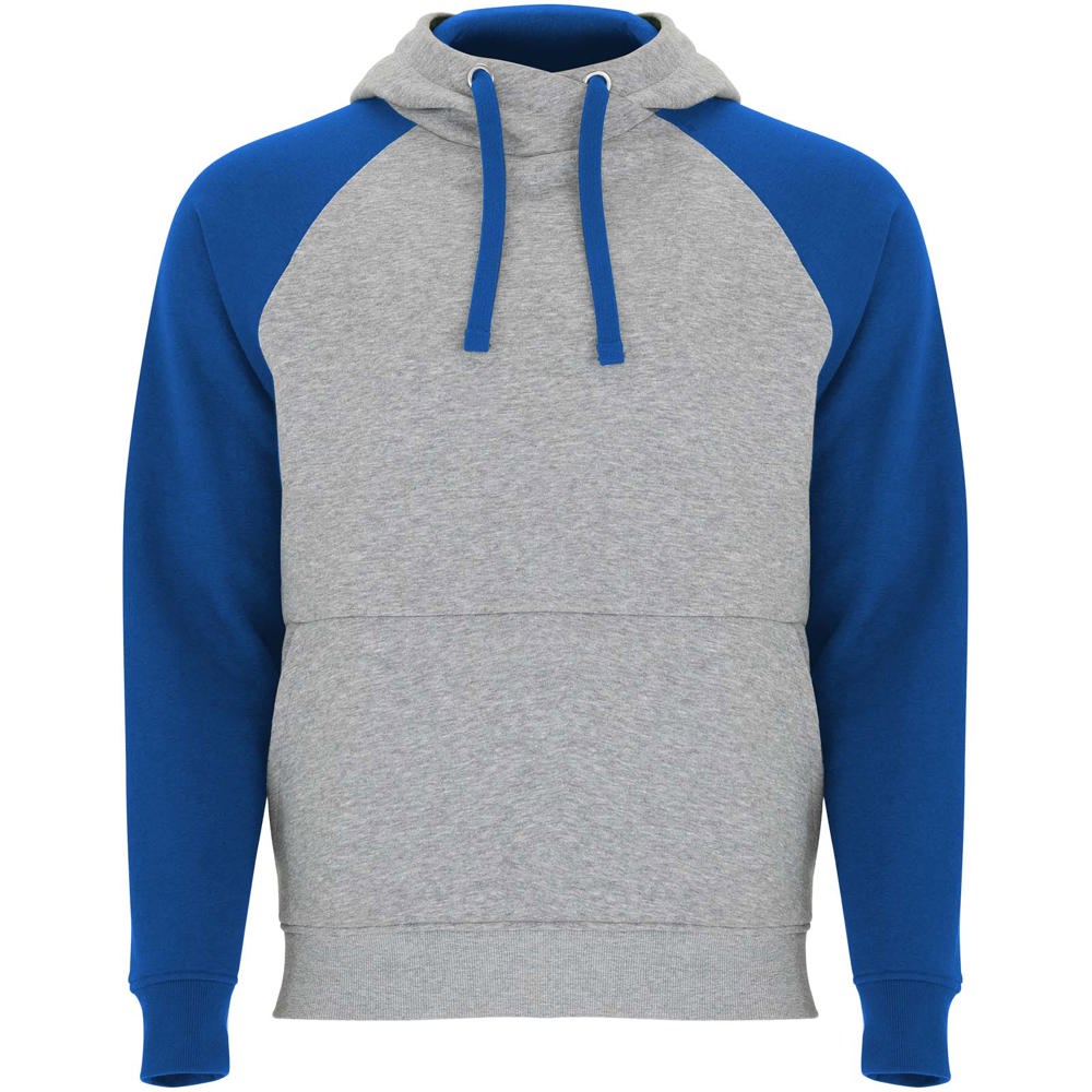 Badet unisex tweekleurige hoodie - Gemêleerd grijs, Koningsblauw