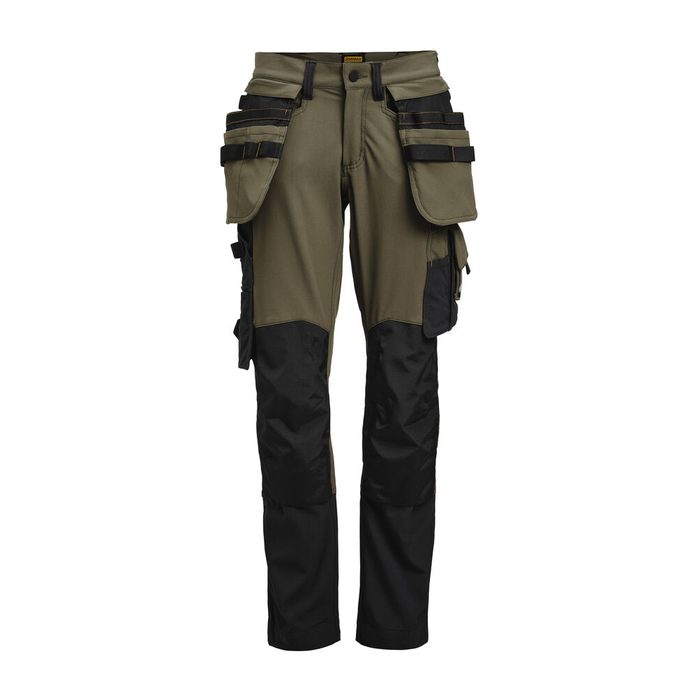 Jobman - 2391 Craftsman Trousers Stretch - olijfgroen/zwart