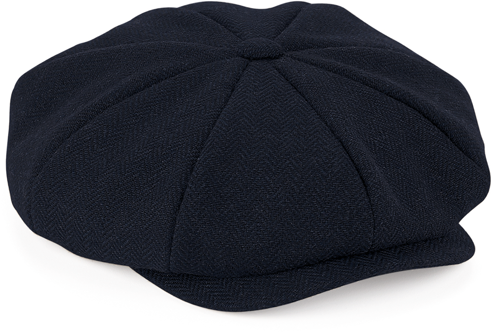B628 - Heritage baker boy Cap - Navy Herringbone