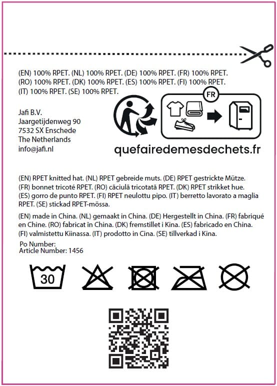Gebreide muts 100% rPET