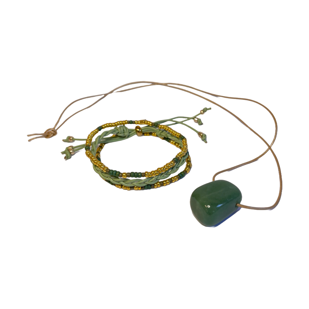 Tinkle Alarm - Sieradendenset handgemaakt - groen