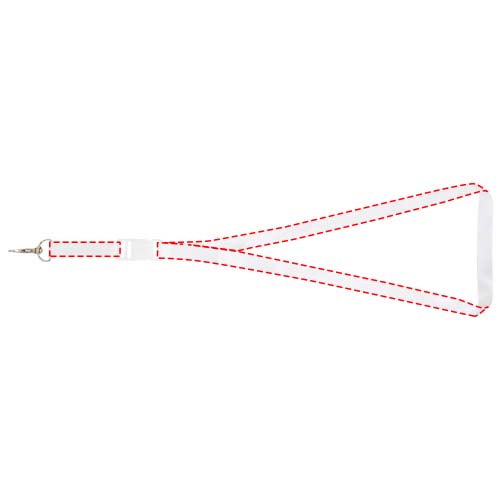 Balta gerecycled PET lanyard met safety breakaway sluiting en gesp