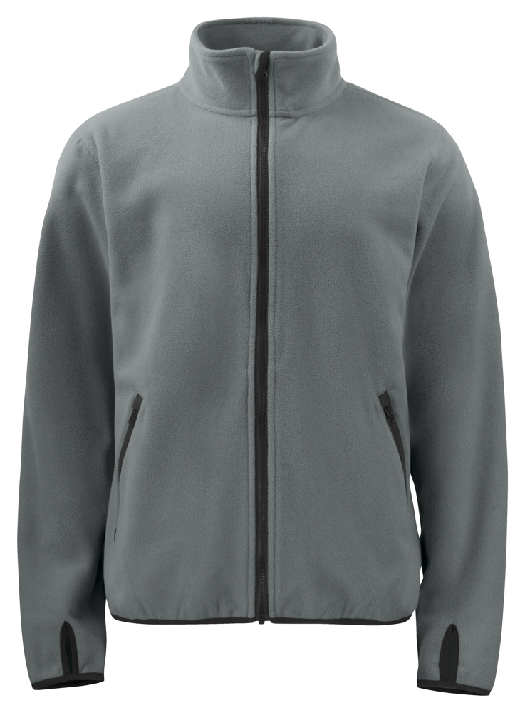 2327 FLEECE MET LANGE RITSSLUITING - grijs