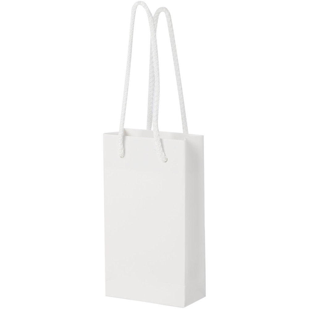Handgemaakte 170 g/m2 integra papieren tas van met PP woven handgrepen - 9,5 x 4 x 17 cm