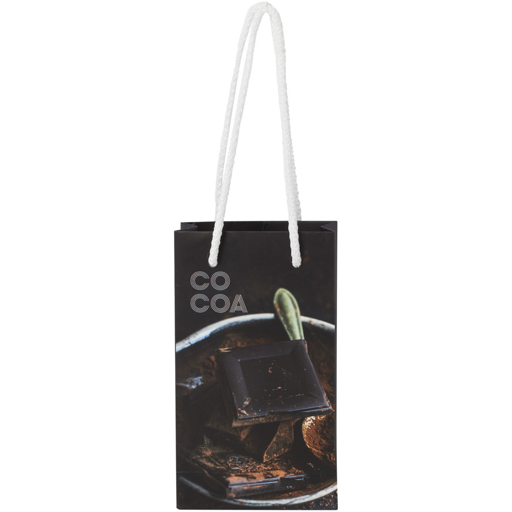 Handgemaakte 170 g/m2 integra papieren tas van met PP woven handgrepen - 9,5 x 4 x 17 cm