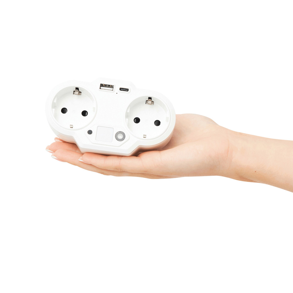 ENDLESS POWER NIGHT - USB-adapterstekker voeding met nachtlampje