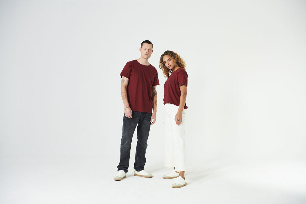 Clique - Basic-T Loose Fit Bordeaux S