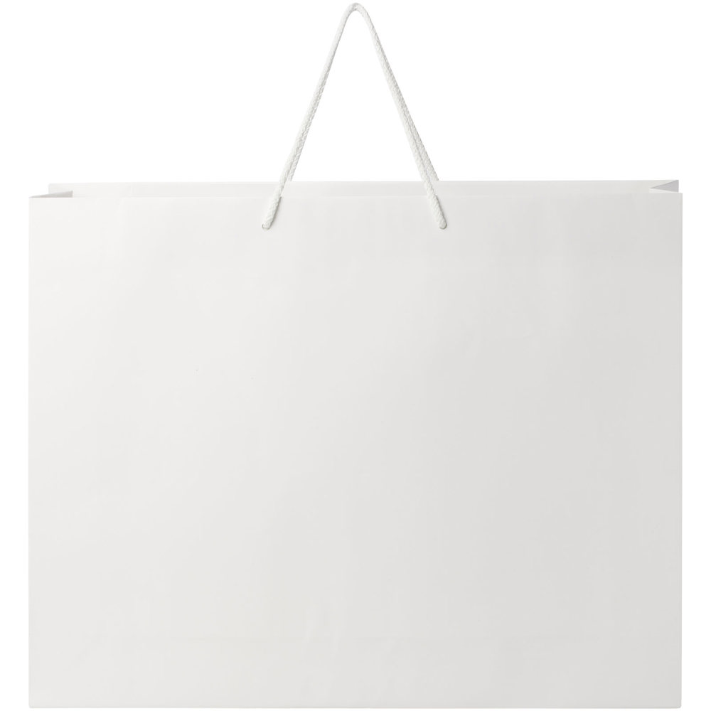 Handgemaakte 170 g/m2 integra papieren tas met PP woven handgrepen - 45 x 10 x 35 cm