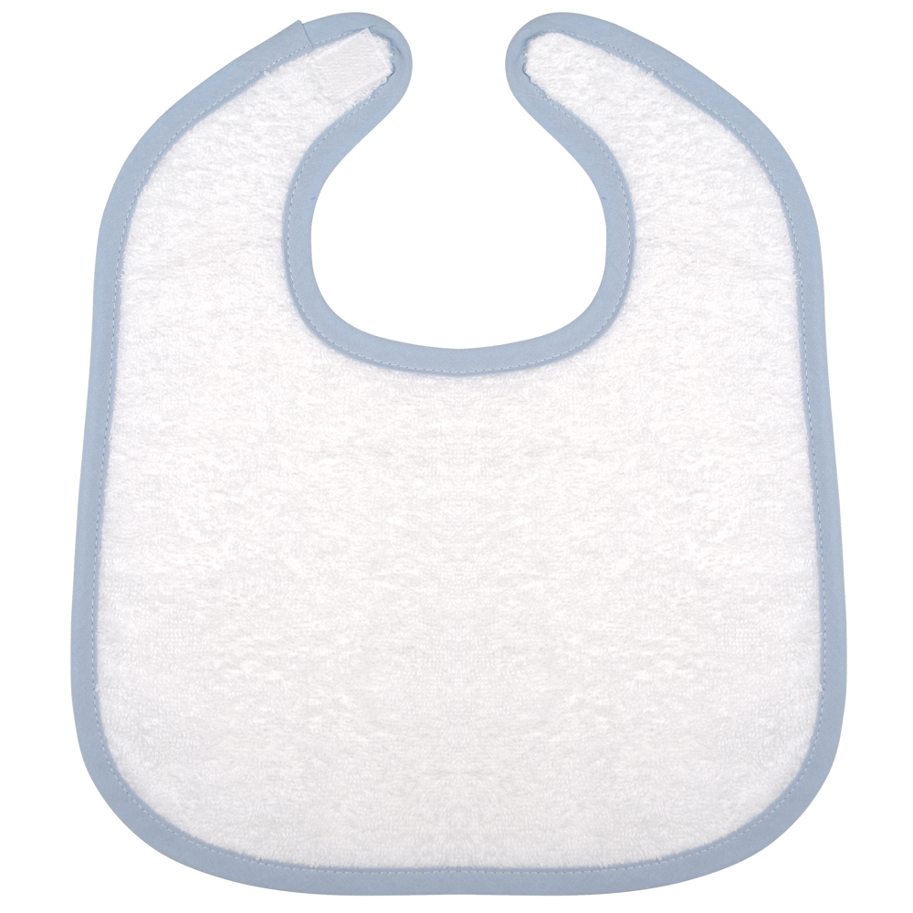 K833 - Slabbetje - White / Sky Blue