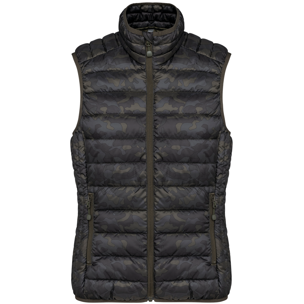 K6114 - Ladies' lightweight sleeveless down jacket - Jungle Camo
