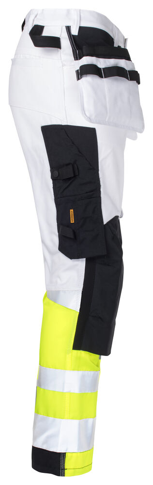 Jobman - 2134 Hi-Vis Stretch Trousers Core HP Wit/Geel 150