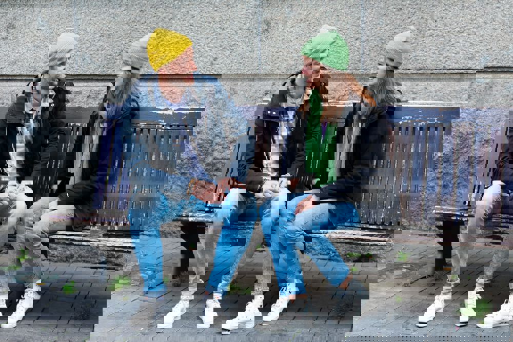 Grof gebreide fisher muts