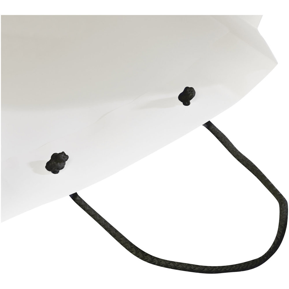 Handgemaakte 170 g/m2 integra papieren tas met PP woven handgrepen - 24 x 9 x 36 cm