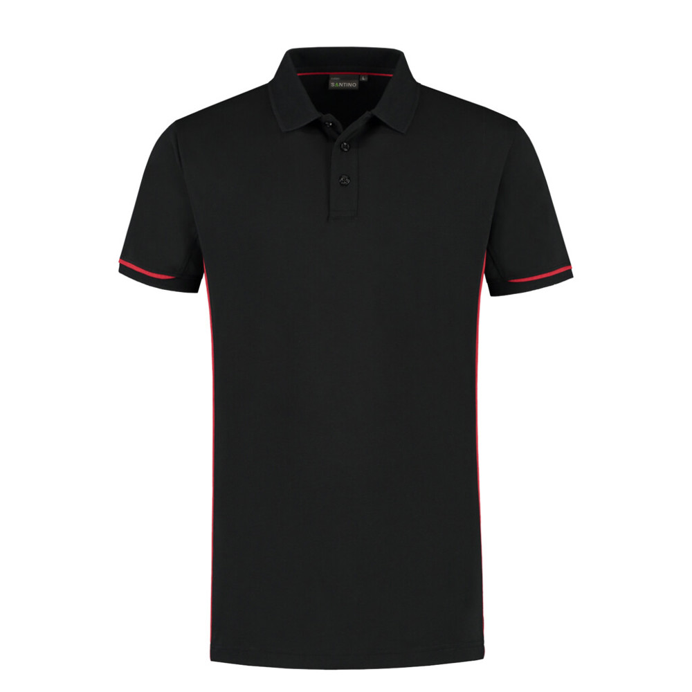 Santino Poloshirt Carsen+ - Black / Red