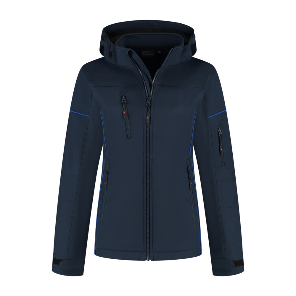 Santino Softshell Jacket Curtis Ladies - Real Navy / Royal Blue