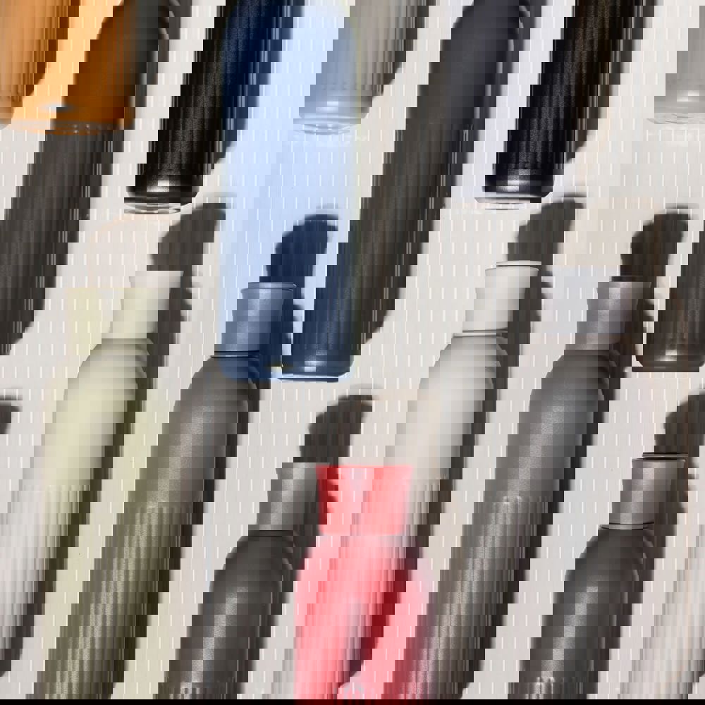 Sagaform Tekla Push stalen fles met druk dop gerecycled) 500 ml