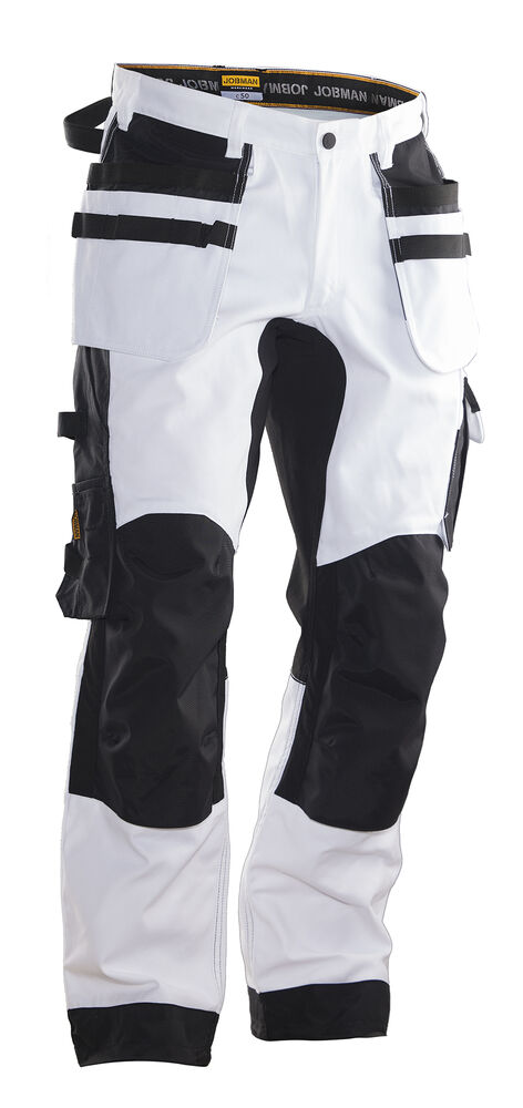 Jobman - 2174 Painters' Trousers Core Stretch Wit/zwart 120