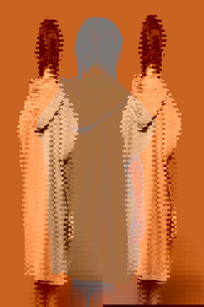 PA582 - Kinderponcho met capuchon van badstof