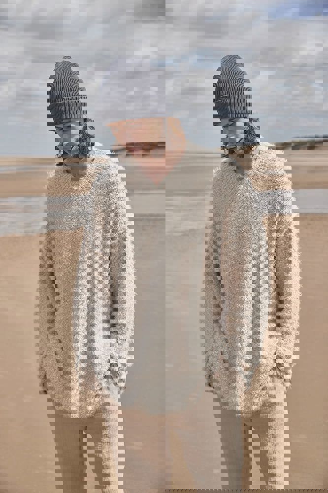 B438N - Biologisch katoenen muts met technische patch