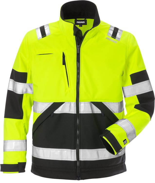 High vis softshelljack klasse 2 4083 WYH - Hi-Vis geel/zwart
