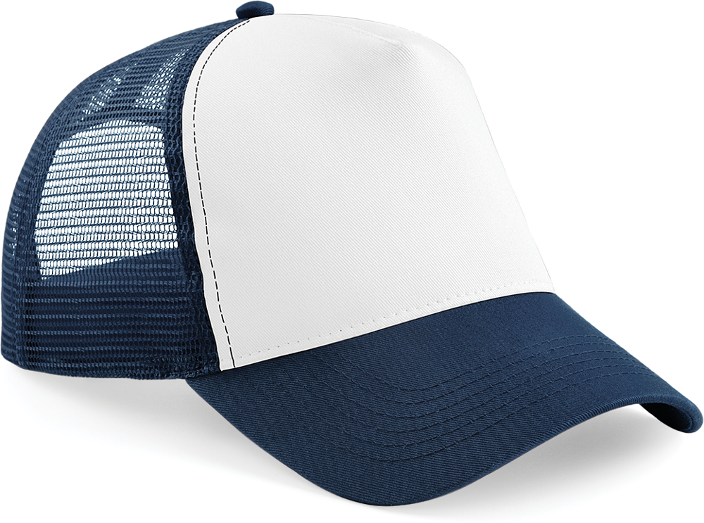 B640 - Snapback truckerpet - French Navy / White