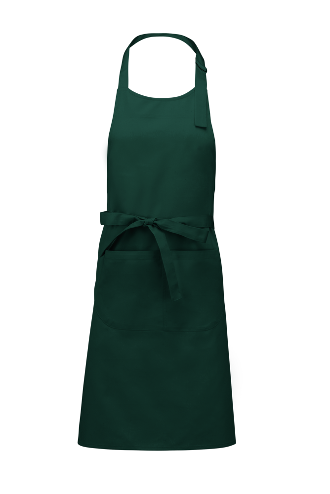 K885 - Katoenen schort met zak - Bottle Green