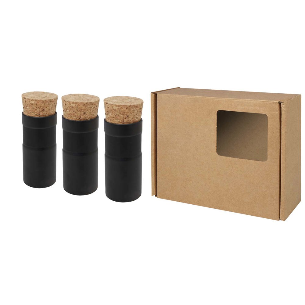 Hey Pots tuin voor op het bureau met kruidenmix, set van drie