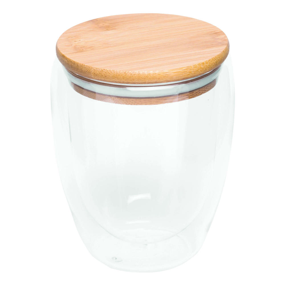 BAMBOO ART M - Dubbelwandig glas, inhoud ca. 350 ml.